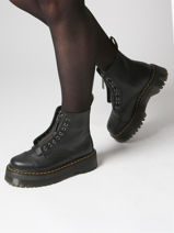 Sinclair Enkellaarsjes Uit Leder Dr martens Zwart women 22564001-vue-porte